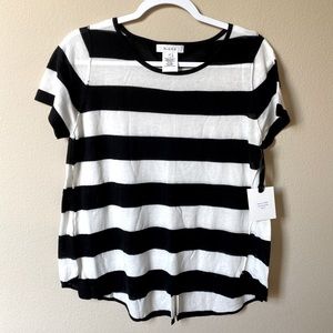 BNWT black and white striped shirt